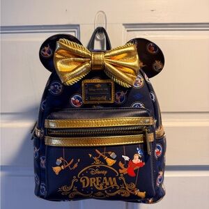 Disney Cruise Line DCL Disney Dream Sorcerer Mickey Loungefly Mini Backpack NWT